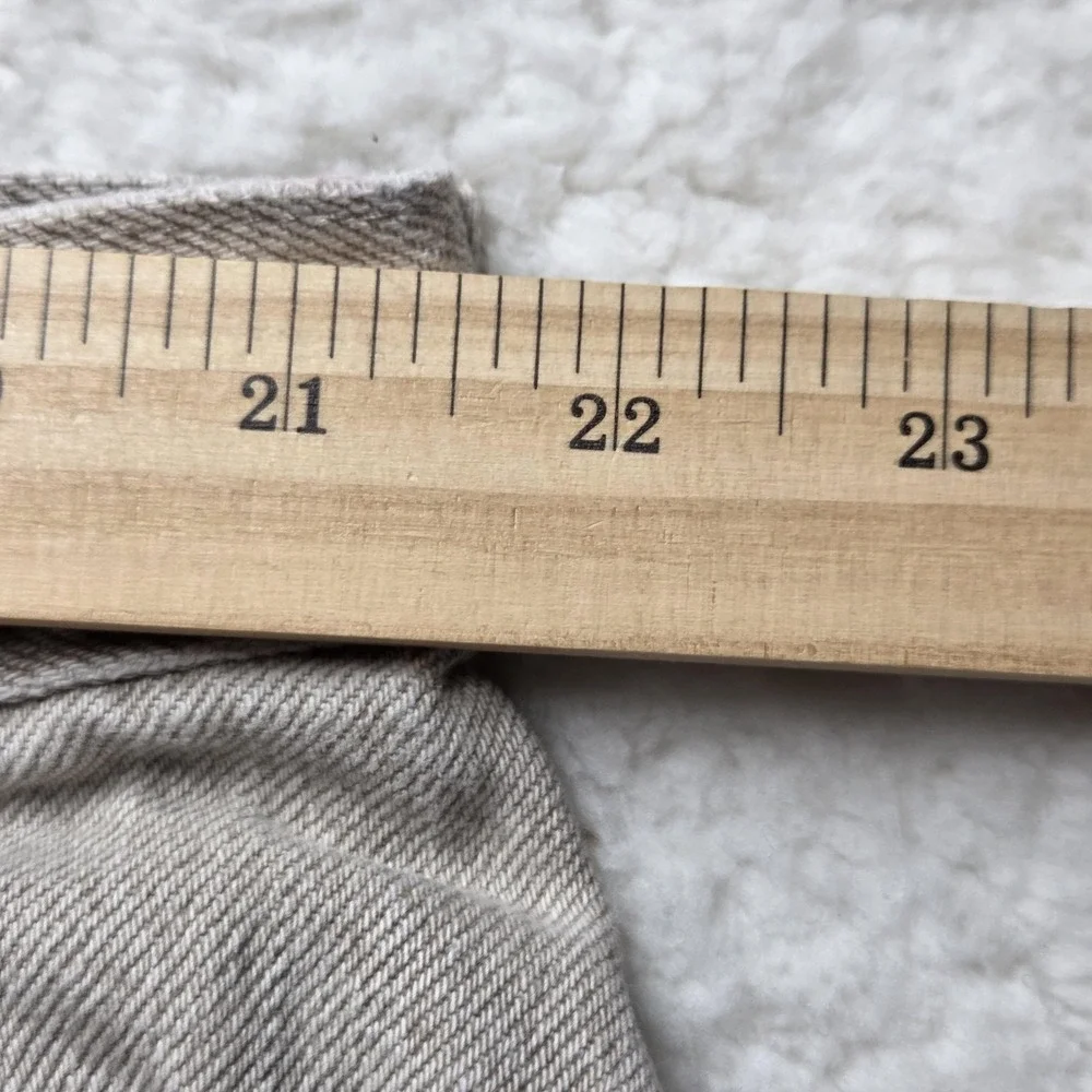 Lee Riveted Jeans Mens 45x29 Beige Relaxed Straight Denim‎ Pants Light Wash